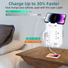 6 Outlet Extender Surge Protector Multi Plug Wall Adapter 9 In 1 W  Usba Usb C