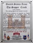 Mc-nice  Army Sapper Creed All Units Personalized