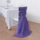 10 Purple Premium Chiffon Wide Chair Sashes Wedding Party Reception Decorations