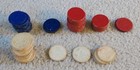 176 Vintage Bakelite Catalin And Cardboard Poker Chips With Caddy - Please Read