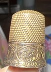 Antique 10k Gold Thimble 3 Grams Monogram Size 9