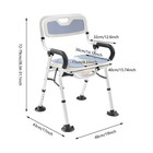 U-shape Foldable Shower Chair For Elderly Pregnant Women  Aluminum Alloy