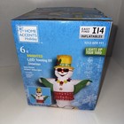 6 Ft Animated Snowman Toweling Off Christmas Inflatable Led Shivers Shakes New
