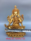 Collecting Chinese Antiques Tibetan Buddhism Bronze Gilt Elephant God Of Wealth
