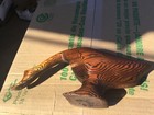 Vintage Duck Wooden Hand Carved Figurine Cryptomeria Cedar Japan