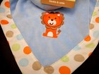 Carters Snuggle Me Blankie   Rattle Baby Security Blanket Lovey Blue Rhino New
