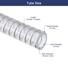 1 2  Id X 10 Ft Pvc Tube Steel Wire Reinforced Tubing Flexible Hose Pipe Clear