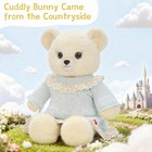 White Teddy Bear Stuffed Animal Doll With Removable Dress Clothes Outfit  16    