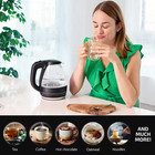 Illuminated 6 5-cup Black Electric Kettle With Filter  Fast Heating And Auto-shu