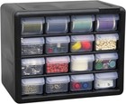 Akro-mils 16-drawer Plastic Storage Cabinet  10 5 w X 6 5 d X 8 5 h  Black
