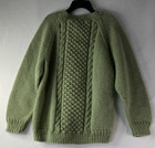 Girls Chunky Cable Knit Green Fisherman S Sweater Size 7 8