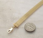 10  Wide Bizmark Bismark Chain Anklet Ankle Bracelet Real Solid 10k Yellow Gold