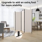 Room Divider 4 Panel Folding Privacy Screen Portable Wall Partition 88 w  White