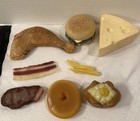 Huge Lot Vtg Realistic Rubber Pretend Food Play Toy Prop Bread Meat Lettuce Mtc
