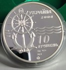 2004 Ukraine  icebreaker Captain Belousov  Silver Proof Coin 10uah Coa 573 10k