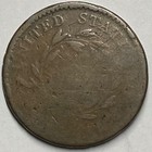 1794 Large Cent  1c  Flowing Hair S-65 Chocolate Brown Color Bold Date    damage