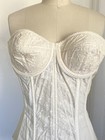 Vintage 50s Size 34 B Boned Corset Girdle Garters I Owe It All To Goddess 1950s