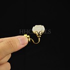 Miniature Dollhouse Chandelier  1 12 Scale Led Light  Metal   Glass