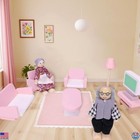 Wooden Dollhouse Furniture Set - 28 Pieces  4 Rooms   6 Dolls For Pretend Play