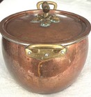 Ruffoni Italy 7 5 Quart Copper Stockpot Acorn Motif Handle Tin Lined Signed