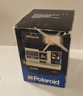 Vintage Polaroid Sun 600 Lms Instant Film Flash Land Camera W Strap Manual Box