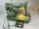 Vintage Singer Seeing Machine Mint Green With Case 1950s Tested Working