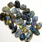 26 Pcs 198 Ct Natural Labradorite Druzy Loose Gemstone Lot 10x10-23x9mm  r-13477