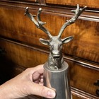 Vintage Stag Elk Deer Head Stirrup Silver Plated Cup 8    Goblet Read