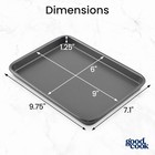 Set Of 2 Toaster Oven Mini Baking Sheets Nonstick Heavy-gauge Steel Pans Gray