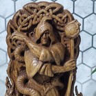 Loki Norse Wood Carved Viking Statue Mythology God Altar Statue