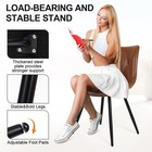 Dining Chair Set Of 2 Pu Leather Designer Chair W  Metal Legs Foam Cushion Home