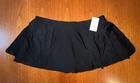 Nwt  Bloomchic  High-waist Split Hem Black Swim Skort skirt W side Slits  Sz 30