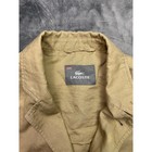 Vintage Lacoste Mens M Khaki Cotton Linen Safari Field Jacket Blazer Size 48 3