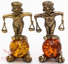 Solid Brass Amber Figurine Of Libra Astrology Zodiac Sign Horoscope Ironwork