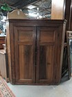 Antique Early Pennsylvania Corner Jelly Cupboard  Corner Cabinet