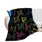 Black Cat Blanket Cat Gifts For Cat Lovers Soft Cozy Funny Cat Plush Throw Bl   