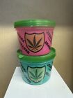 Juana Shaker Milwaukee Mask Comp Vtg new Unused 1970 s Retro Pink   Green Set 2