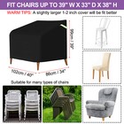 2pcs Outdoor Chair Covers 40x34x39  Large Waterproof Patio Chair Cover Black