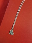 Jesus  Christ Withe  The Cross Medal   16 Inches Chain Silver Plated  New
