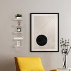 5 Tier Wall Shelves Mourning Gray  Vertical Column Shelf Floating Storage Home