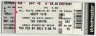 2016 Geoff Tate Full Complete Concert Ticket Stub Agoura Hills Ca Queensryche