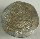 Sasanian Empire Silver 1 2 Dirhem Khusro Ii  711-789 Ad 