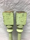 One Vtg Pair 3x21 Shabby Worn Green Spindles Porch Balusters Old Chic 1381-23b