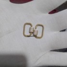 14k Solid Gold Twisted Diamond Carabiner Lock Clasp 14k Gold Carabiner Lock gift