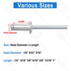1 8  5 32  3 16  Aluminum Blind Pop Rivet Dome Head Mandrel Length 1 4  To 1  
