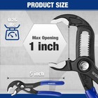Workpro 5inch Water Pump Plier Quick Release Push Lock Quick Adjust Groove Joint