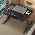 Adjustable Laptop Bed Desk Foldable Lap Tray Table With Drawer   Tablet Slot