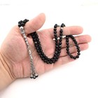 Small Black Agate Gemstone 99 Beads Tasbih  Islamic Prayer Beads Misbaha 125063