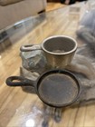 Vintage Miniature Dollhouse Toy Cast Iron Frying Pan And Skillet