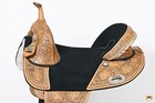 Tan 15 In Hilason Western Horse Treeless Trail Barrel American Leather Saddle  